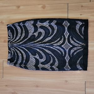 Black Lace pencil skirt